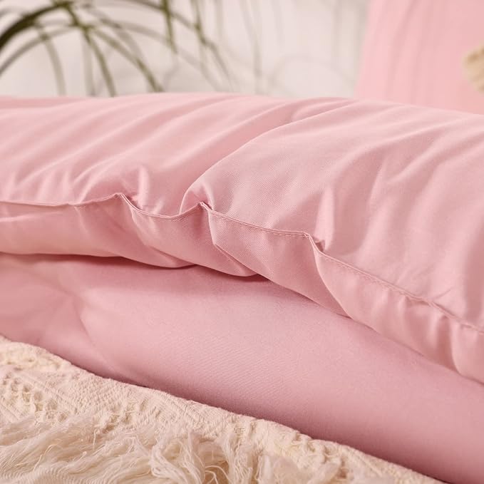 ROSGONIA King Size Comforter Set Pink - Image 6