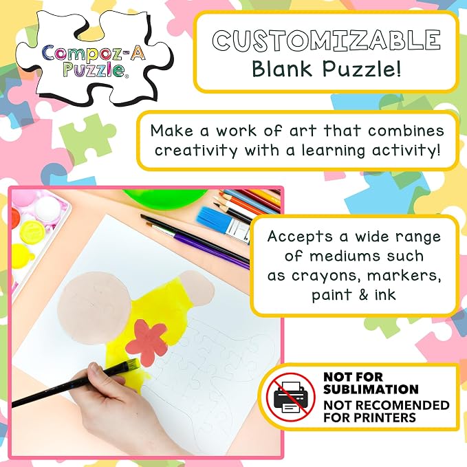 Hygloss 8 Blank Person-Shaped Puzzles - Image 3