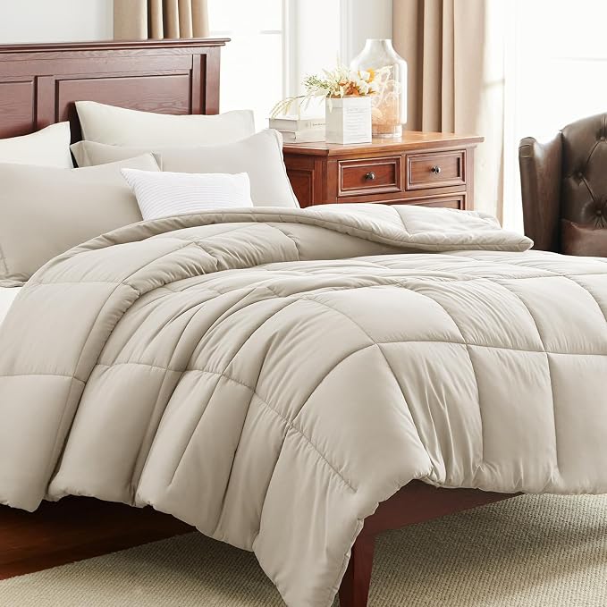CozyLux Twin/Twin XL Comforter Set Beige - Image 8