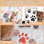 Teling 14 Pcs Paw Stencil for Printing Large Cat Dog Paw Painting Stencils - Image 2