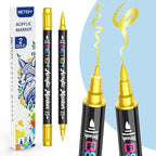 Betem Gold Acrylic Paint Pens, for Black Paper, Scrapbooking, Photo Album by BetemArtWorld