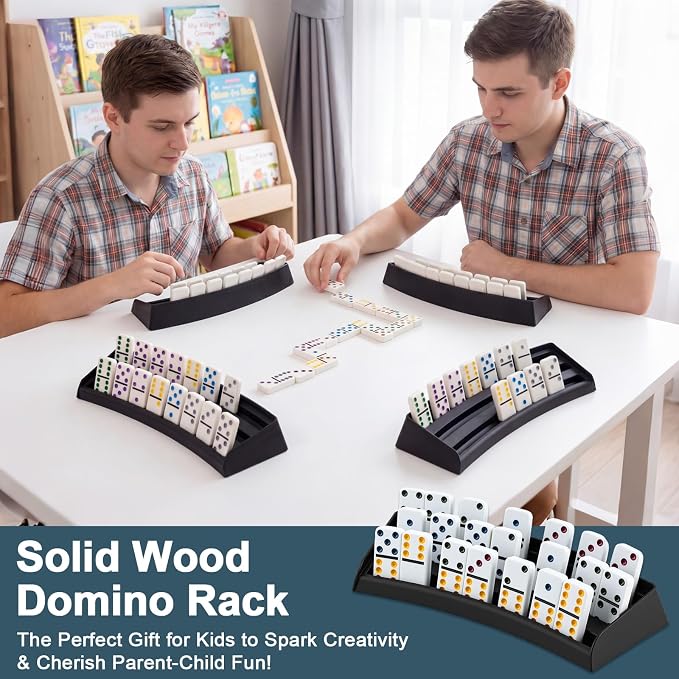 Soulchen Plastic Domino Holders Set of 4 Domino Racks Trays Stands Mexican - Image 6