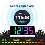 Netzu Loud Alarm Clock for Heavy Sleepers, RGB Alarm Clocks for Bedrooms - Image 3