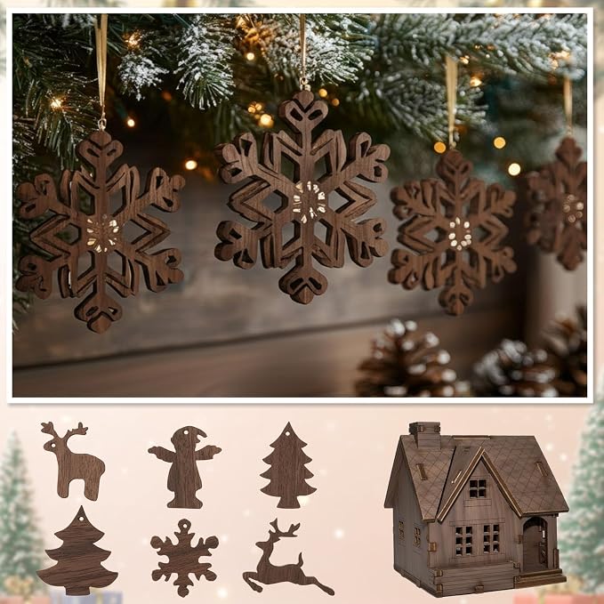 24 Pcs Walnut Color Wood Sheets Plywood Board - Image 7