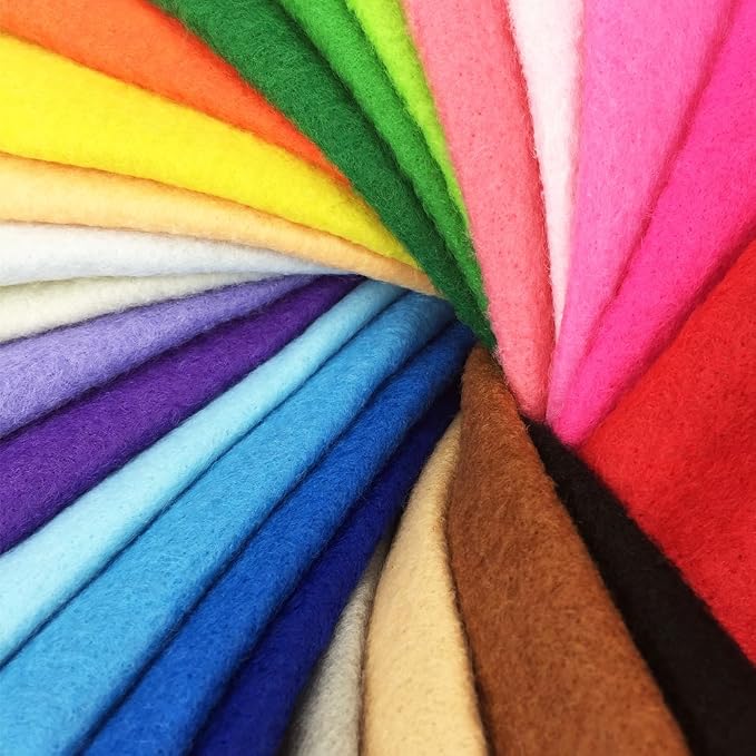 24pcs Thick 1.4mm Soft Felt Fabric Sheet Assorted Color Felt Pack DIY Craft - Image 8