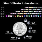2500pcs 5mm Resin Rhinestones Bulk, Transparent Flatback Round Jelly - Image 3