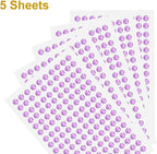 HARFINGTON 5 Sheet/800pcs Rhinestone Adhesive Stickers Self Adhesive Acrylic - Image 3