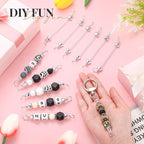 Tondiamo 24 Pcs Beadable Keychain Bars Bulk Blank DIY Metal Heart Beaded - Image 5