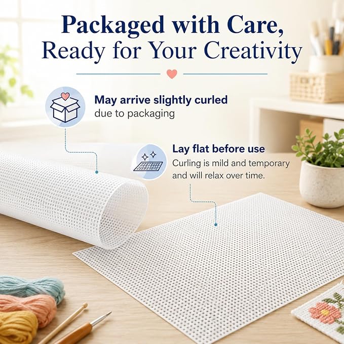 YOUNTHYE 15 PCS 10 Count Plastic Canvas Sheets, 10.2 x 13.2 Inch Plastic Mesh - Image 7