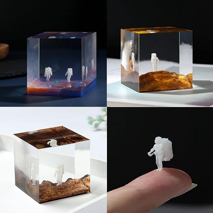 Woohome 14 PCS Resin Casting Molds Fillers 3D Astronaut Paper Airplane - Image 6