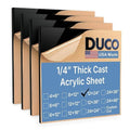Duco Black Cast Acrylic Sheets 1/4" Thick 12" x 24" by DucoPlasticsSupply