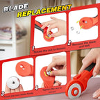 DIYSELF 45mm Rotary Cutter for Fabric, Fabric Cutter Rotary Tool - Image 6
