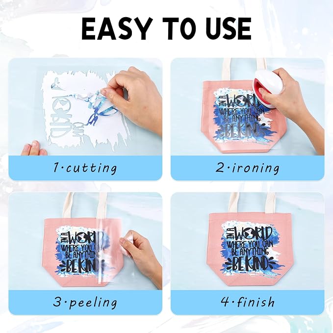 Tintnut Watercolor Marble Heat Transfer Vinyl, easy cut & weed, stretch washable - Image 4