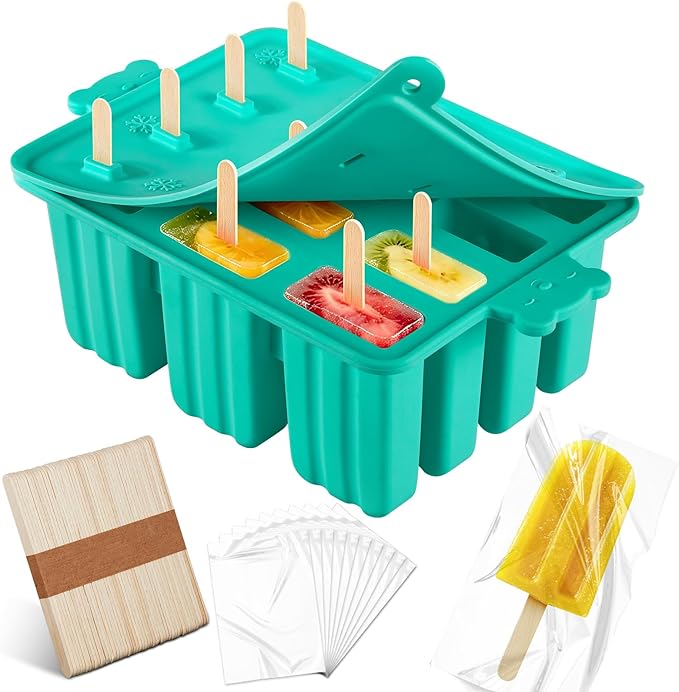 Popsicles Molds Silicone, Bpa-free ice Pop Mold Food Grade Popsicle Maker by Waybesty