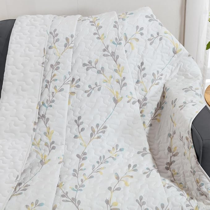 Exclusivo Mezcla 50"x 60" Quilted Throw Blanket- Microfiber Quilt Throw - Image 3