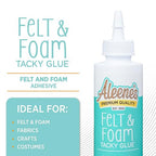 Aleene's Felt and Foam Glue, Strong Bond Tacky Glue, Felt and Fabric, 4 lf oz - Image 8