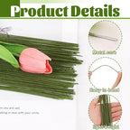 CCINEE 18 Gauge Dark Green Floral Wire, 14 inch - Image 3