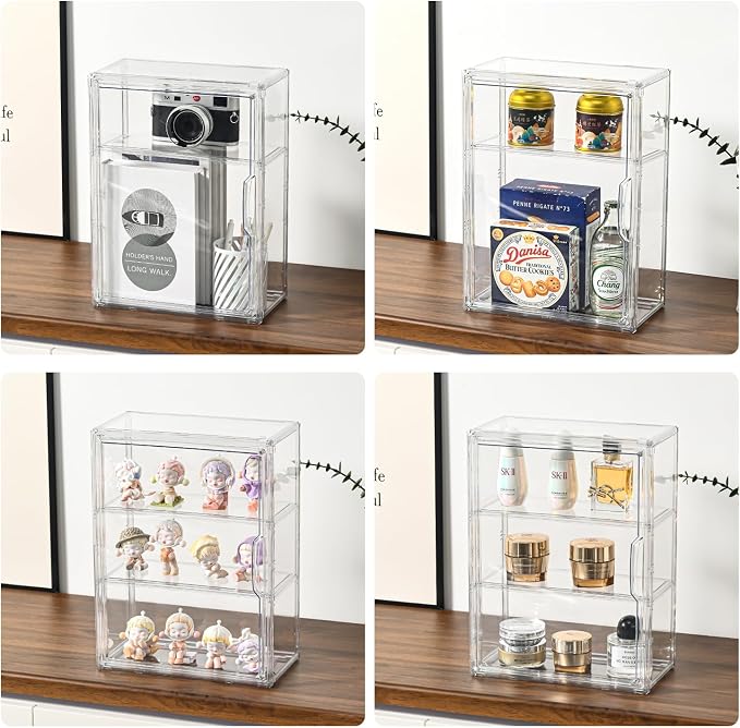 3 Tier Display Case for Collectibles, Storage Container - Image 8