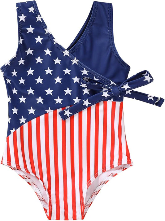Happy Town Toddler Swimsuit Girl One Piece Bathing Suit Color Block Swimwear Baby Summer Beach Wear