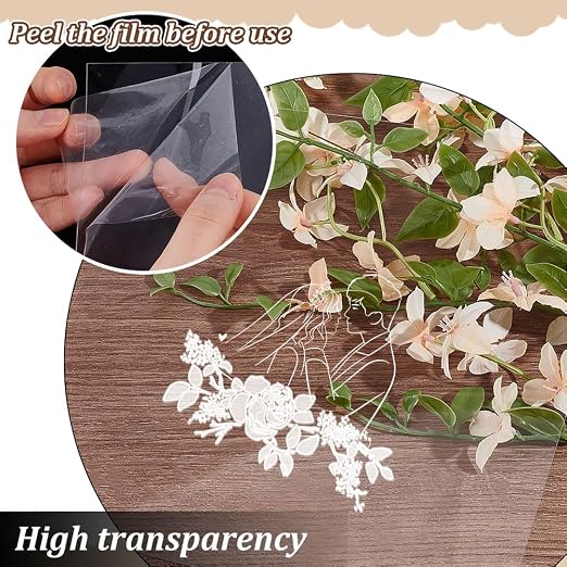AHANDMAKER 8 Sheets Clear PET Sheet 9.84 x 9.84 Inch Transparent 0.5mm Thin - Image 4