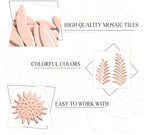 Yoption Petal Mosaic Tiles for Crafts, 200g Flower Leaf Ceramic Tiles Pieces - Image 5