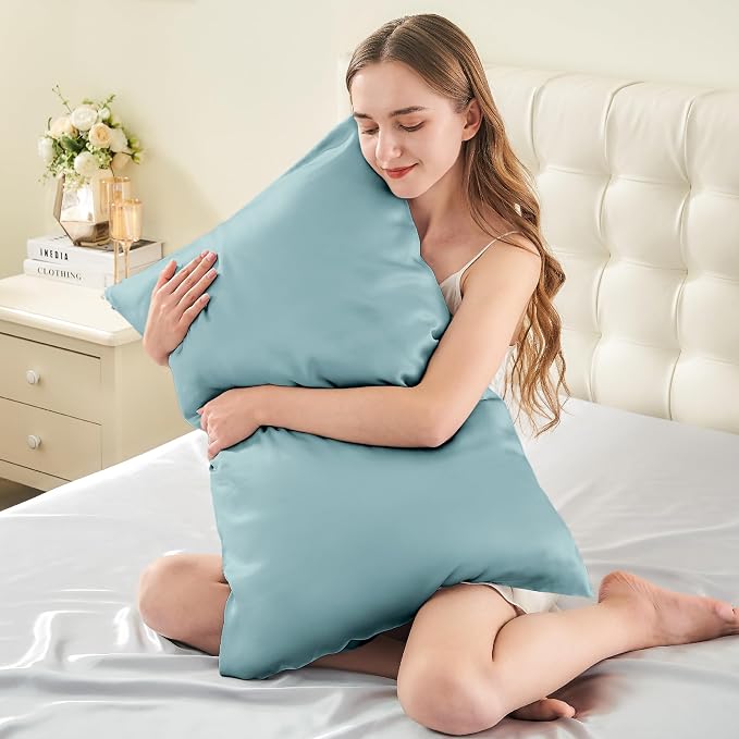 INFIIXSO Silk Pillow Cases 2 Pack Standard Size, Ultra Smooth & Soft Mulberry - Image 3