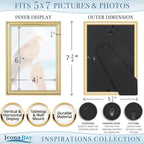 Icona Bay 5x7 Picture Frames, 6 Pack, Contemporary, Inspirations | These Icona - Image 3