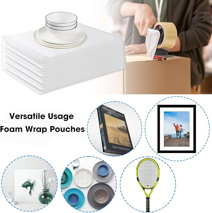 EPHECH 100PCS 12" x 12" Cushion Foam Pouches - Image 7
