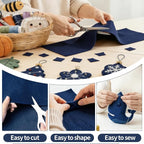 Navy Fabric Sheet 72" X 36", 1.4mm Thick Large Soft Durable Flexible Craft Felt - Image 4