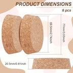 BENECREAT Wooden Cork Bottle Stoppers, 3 inch Diameter | Tapered Cork Plug - Image 2