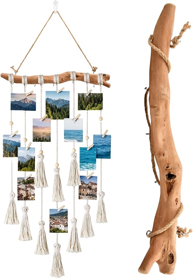 1Pc 15 Inch Natural Driftwood Decorative Branches Farmhouse Home Wall Hanging - Image 4