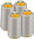 AK Trading 4-Pack Silver All Purpose Sewing Thread Cones of High Tensile by Fabrics%7CEventDecor%7CCrafts%7CUpholsteryFoam