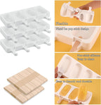Sakolla 3 Pcs 4 Cavity Mini Popsicle Silicone Molds - Image 3