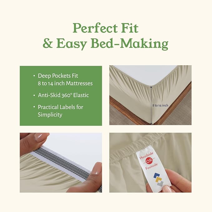 California Design Den Soft 100% Organic Cotton Sheets Twin XL Size Set - Image 6