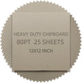 25 PC 12 x 12 Inch Sqaure Book Boards 80PT Binders Chipboard by Gocreate
