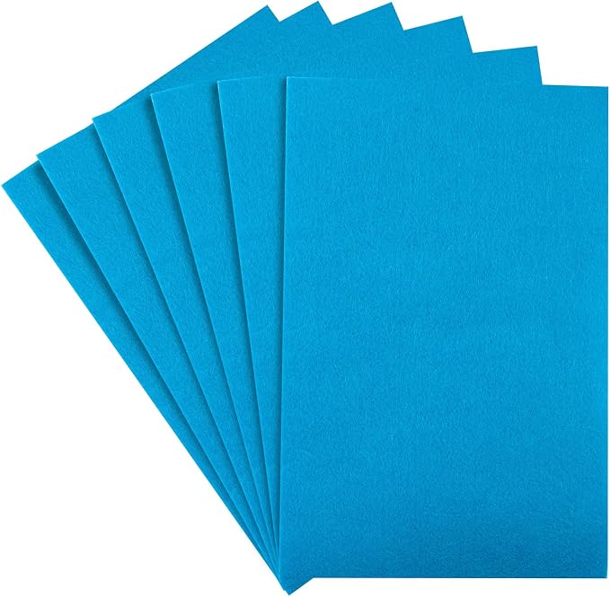 HaoFeiJH Blue Acrylic 100% Polypropylene Solid Felt Fabric Sheets by HaoFeiJH