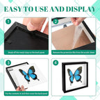 VOKOY 2 Pack 8" x 8" Shadow Box Frame, Wooden Black Hollow Photo Frame - Image 6