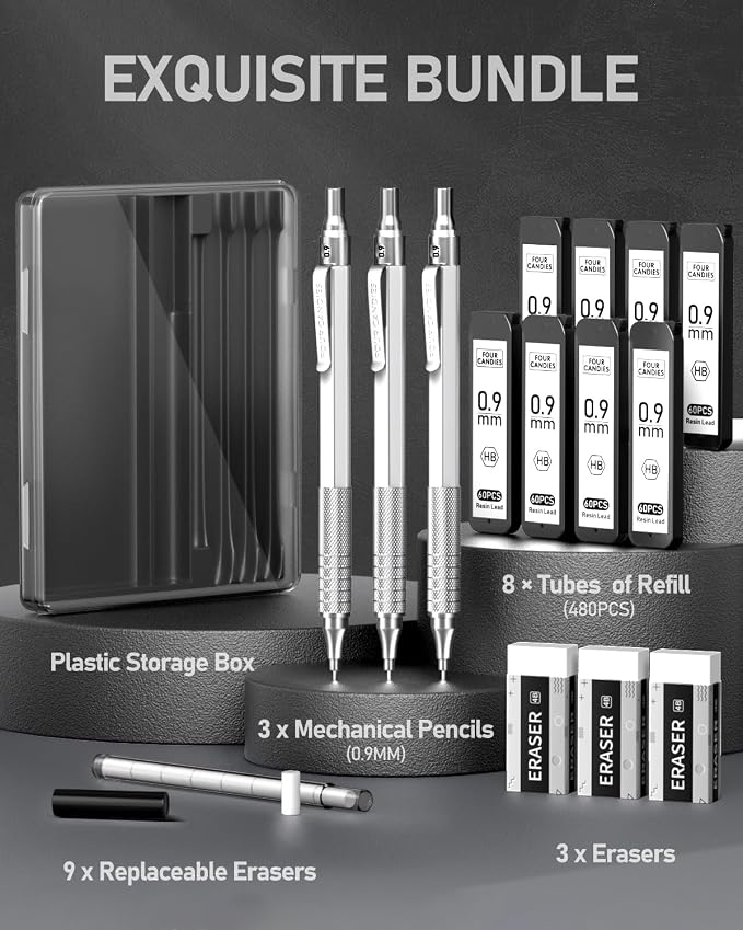Four Candies 0.9mm Mechanical Pencil Set - Image 4