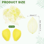 uxcell 100 Pcs Yellow Skeleton Leaves - Image 2