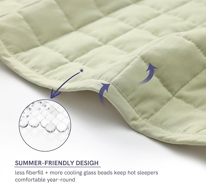 YnM Exclusive 25 lbs Weighted Blanket, Extra Heavy Cotton/Polyester Bed Blanket - Image 4