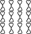 24 Pcs Heart Swivel Spring Clasps，Metal Spring Key Chain Hook Clasps，Clip by Unknown