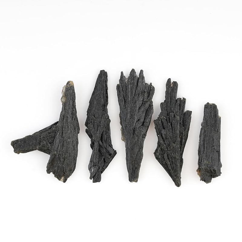 ColouredRocks 5pcs Black Kyanite Wings Crystals, Raw Stones, Rough Gemstones - Image 2