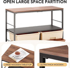 Rolling Cart with 8 Drawers, Storage Drawer Cart with Wooden Tabletop, Lockable - Image 4