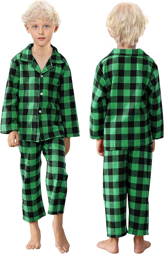 Schbbbta Family Matching Pajamas Holiday Sleepwear Long Sleeve Pjs Sets