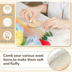 Tessco for you 2 Pcs Wood Hand Carders Needle Felting Brushes Carpet Brush Dog - Image 5