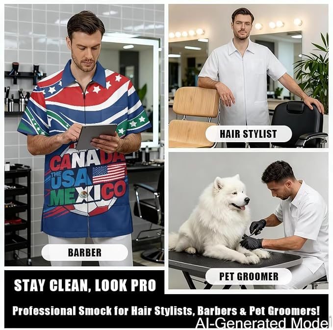 Professional Grooming Smock Unisex, Water Resistant Anti-Static | Hairdresser - Image 4