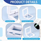 60 Pcs 3D Floating Display Case PE Film Jewelry Storage Box Coins Display Frame - Image 4