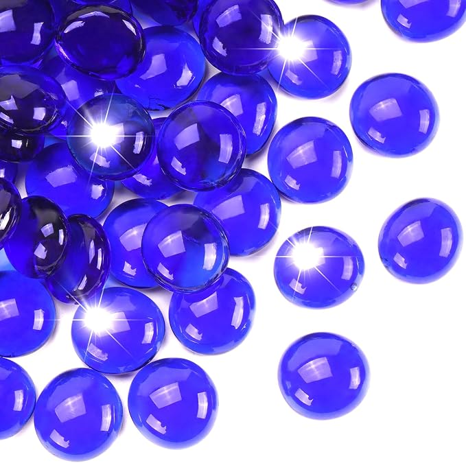 5LB Cobalt Blue Flat Glass Marbles by RUOJAS