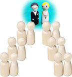 22PCS 2.55′′ Unfinished Natural Wooden Peg Dolls, Little Wooden peg People by QDXATIVP