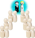 100 PCS 1.38inshes Unfinished Natural Wooden Peg Dolls, Little Wooden peg People by QDXATIVP